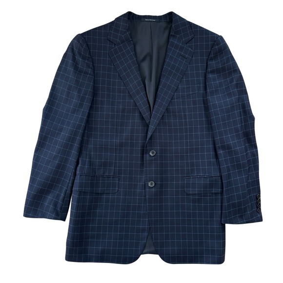 Ermenegildo Zegna Sport Coat‎ Men's US 40/50C Plaid Silk Wool Blazer Switzerland